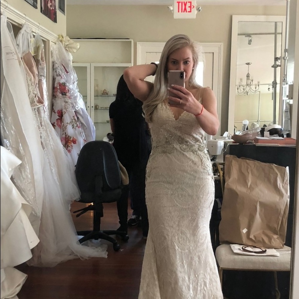 Lazaro Wedding Dress Style #3715 - Picture 6 of 8